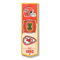 Kansas City Chiefs 6'' x 19'' 3D StadiumView Banner