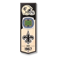 New Orleans Saints 6'' x 19'' 3D StadiumView Banner