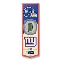 New York Giants 6'' x 19'' 3D StadiumView Banner