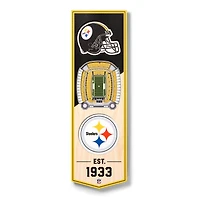 Pittsburgh Steelers 6'' x 19'' 3D StadiumView Banner