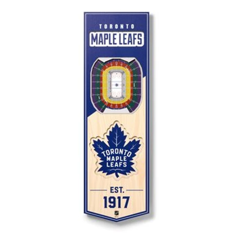 Toronto Maple Leafs 6'' x 19'' 3D StadiumView Banner