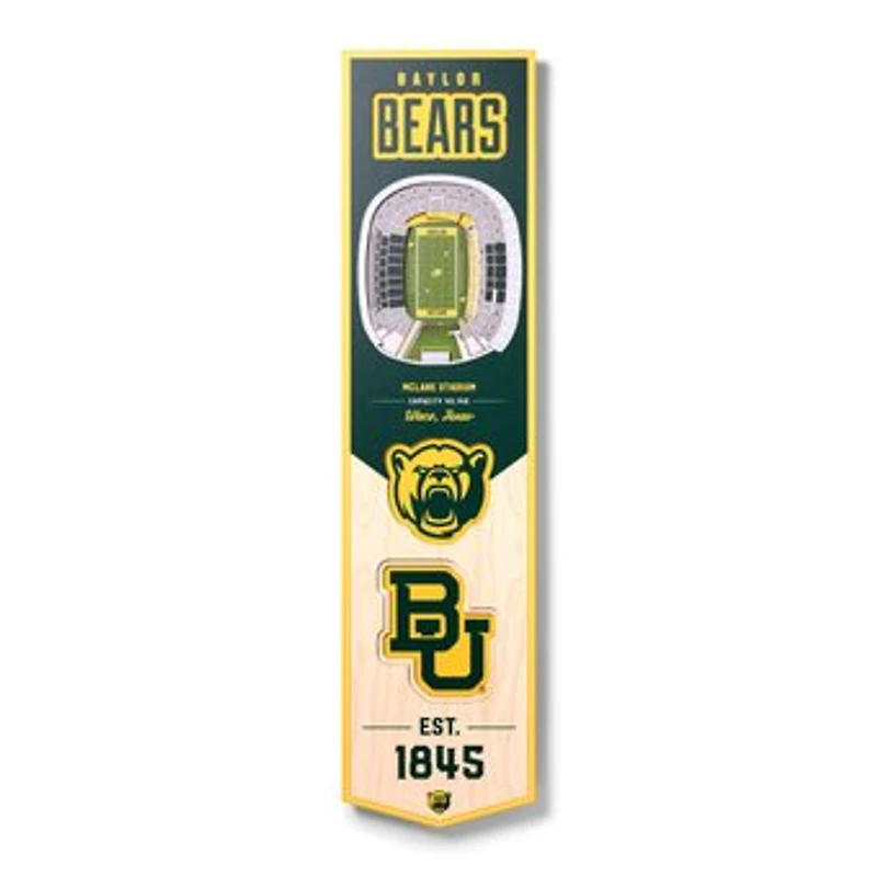 Baylor Bears 8'' x 32'' 3D StadiumView Banner