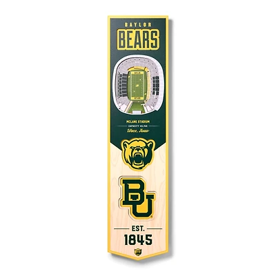 Baylor Bears 8'' x 32'' 3D StadiumView Banner