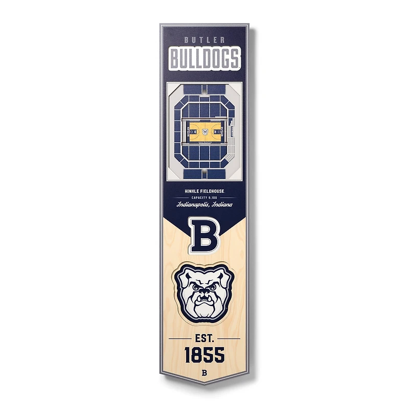 Butler Bulldogs 8'' x 32'' 3D StadiumView Banner