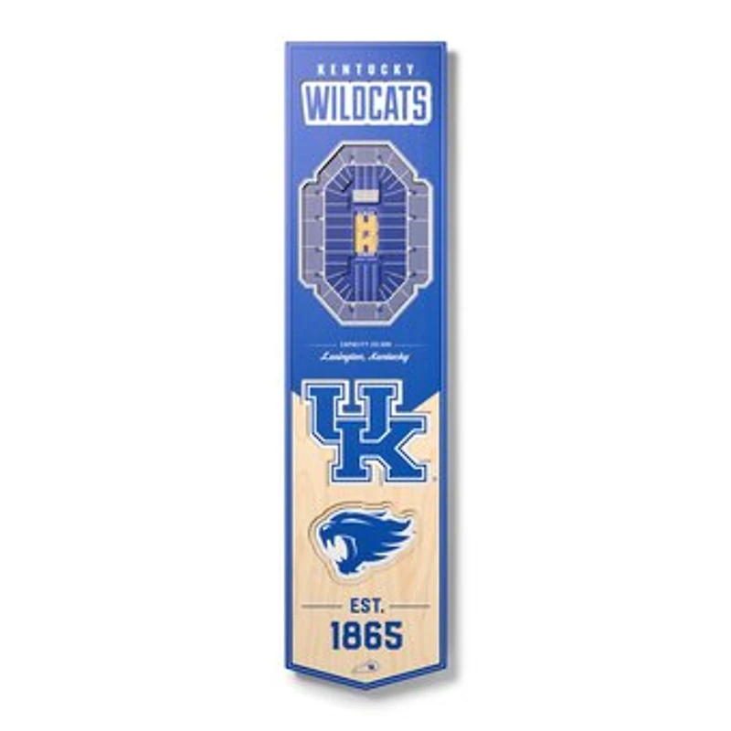 Kentucky Wildcats 8'' x 32'' 3D StadiumView Banner