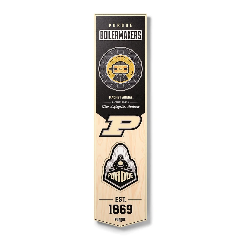 Purdue Boilermakers 8'' x 32'' 3D StadiumView Banner