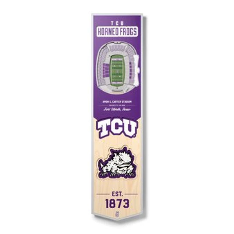 TCU Horned Frogs 8'' x 32'' 3D StadiumView Banner
