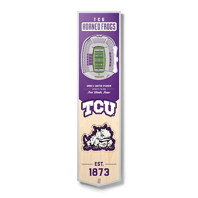 TCU Horned Frogs 8'' x 32'' 3D StadiumView Banner