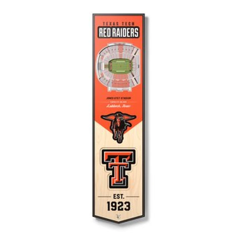 Texas Tech Red Raiders 8'' x 32'' 3D StadiumView Banner