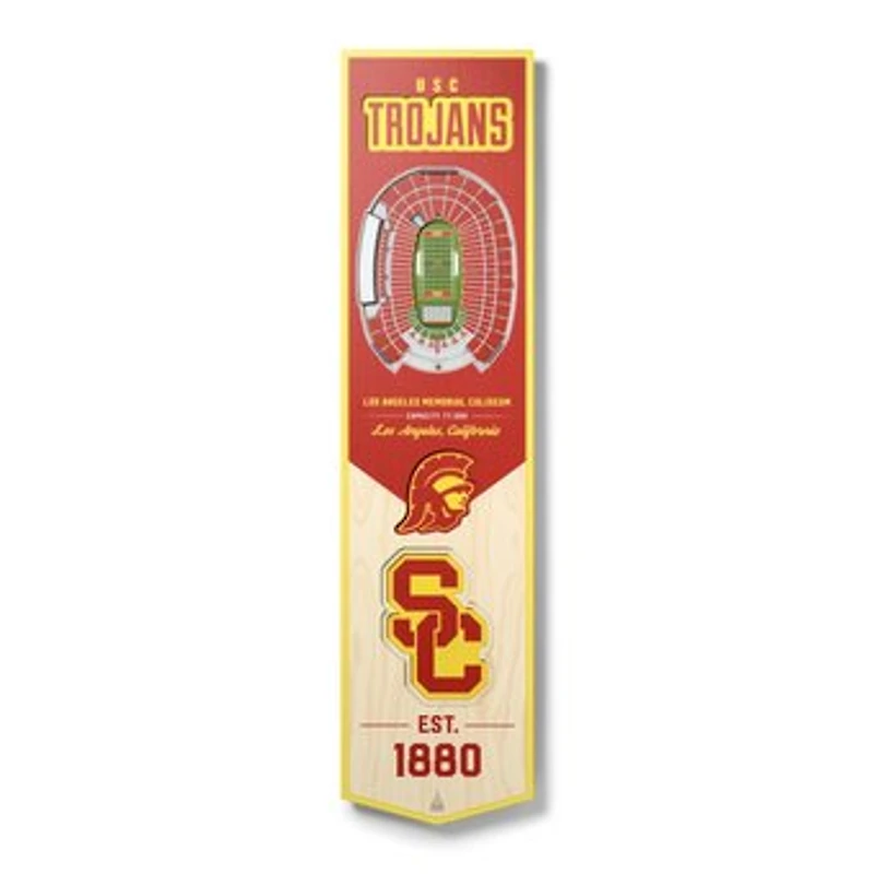 USC Trojans 8'' x 32'' 3D StadiumView Banner