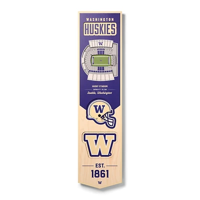 Washington Huskies 8'' x 32'' 3D StadiumView Banner