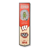 Wisconsin Badgers 8'' x 32'' 3D StadiumView Banner