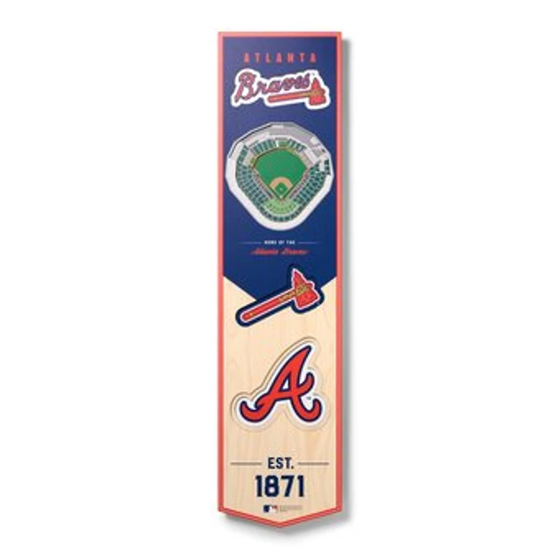 Atlanta Braves 8'' x 32'' 3D StadiumView Banner