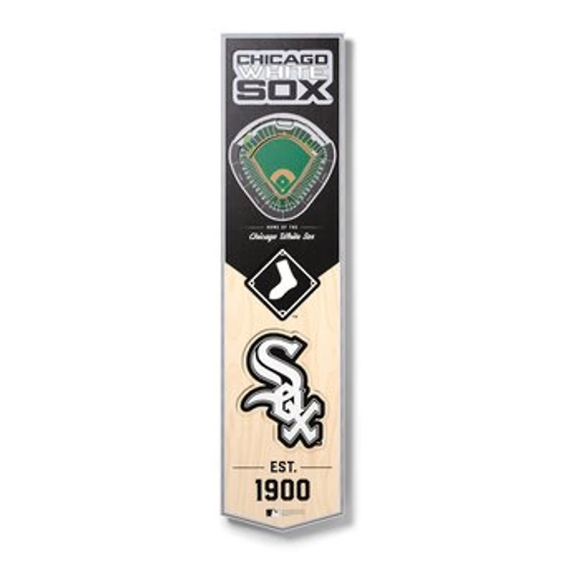 Chicago White Sox 8'' x 32'' 3D StadiumView Banner