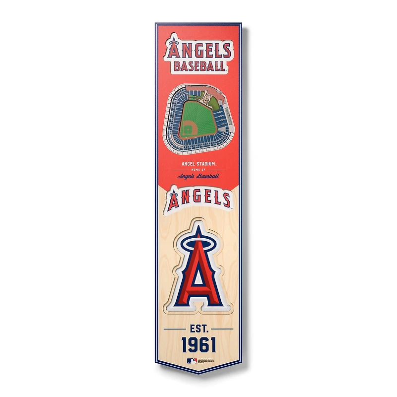 Los Angeles Angels 8'' x 32'' 3D StadiumView Banner