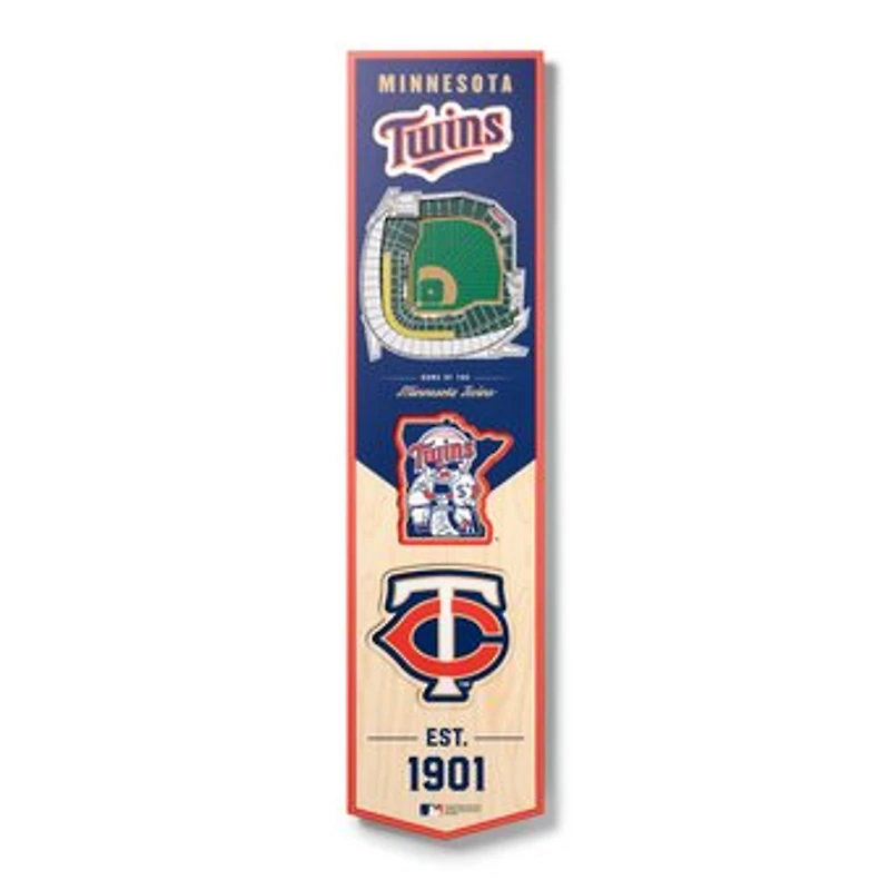 Minnesota Twins 8'' x 32'' 3D StadiumView Banner