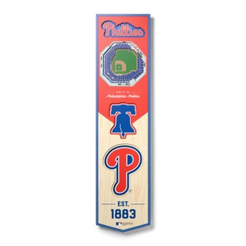 Philadelphia Phillies 8'' x 32'' 3D StadiumView Banner
