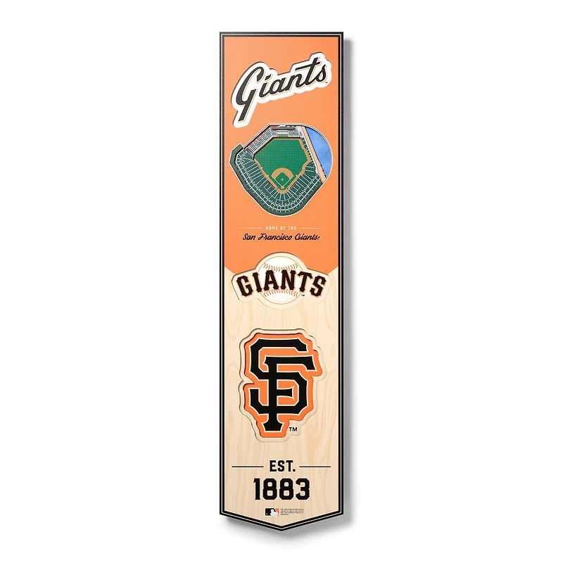 San Francisco Giants 8'' x 32'' 3D StadiumView Banner