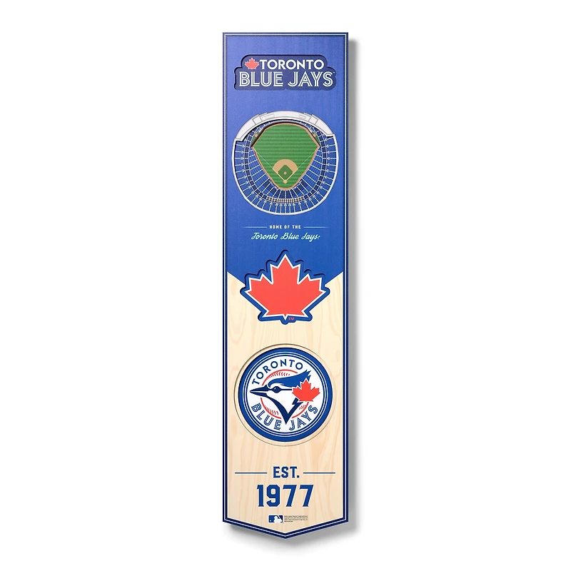 Toronto Blue Jays 8'' x 32'' 3D StadiumView Banner
