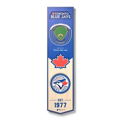 Toronto Blue Jays 8'' x 32'' 3D StadiumView Banner