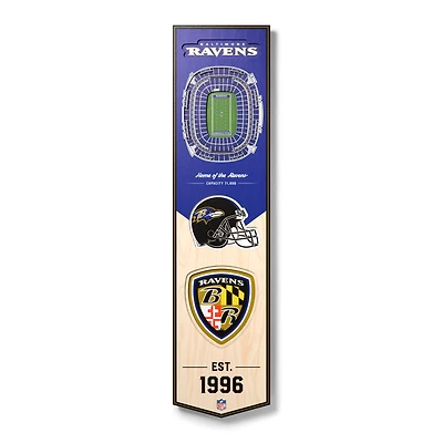 Baltimore Ravens 8'' x 32'' 3D StadiumView Banner