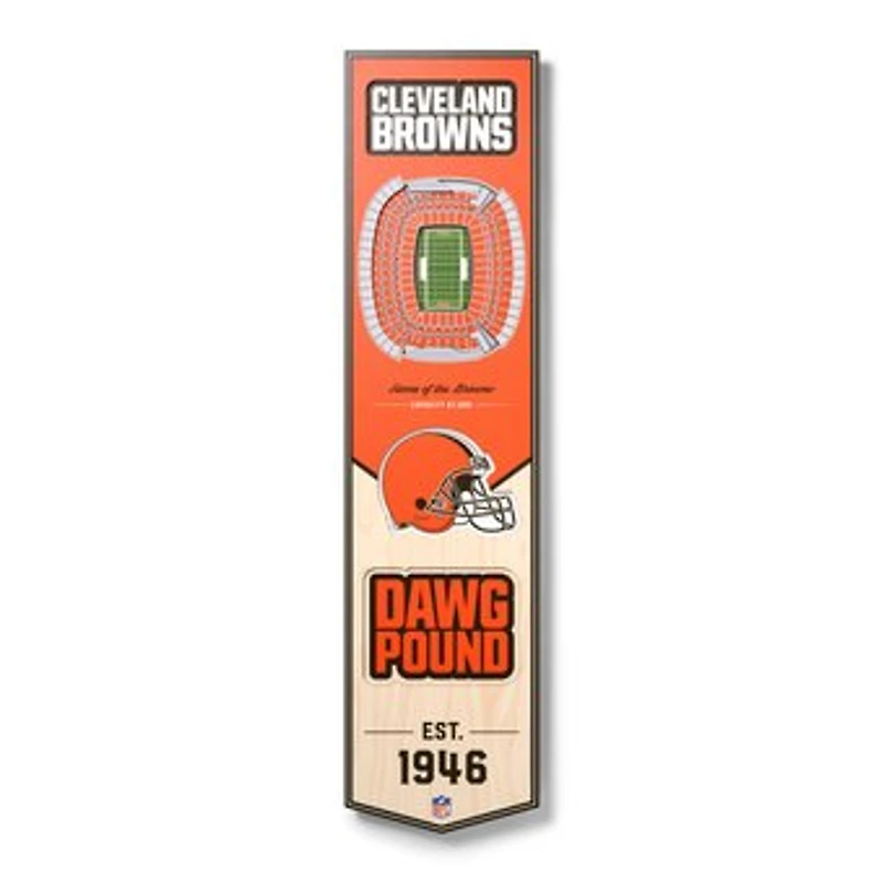 Cleveland Browns 8'' x 32'' 3D StadiumView Banner