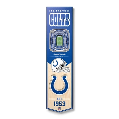 Indianapolis Colts 8'' x 32'' 3D StadiumView Banner