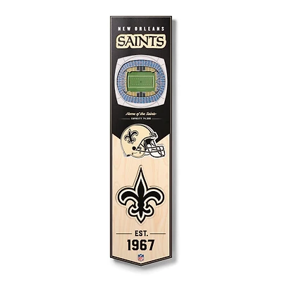 New Orleans Saints 8'' x 32'' 3D StadiumView Banner