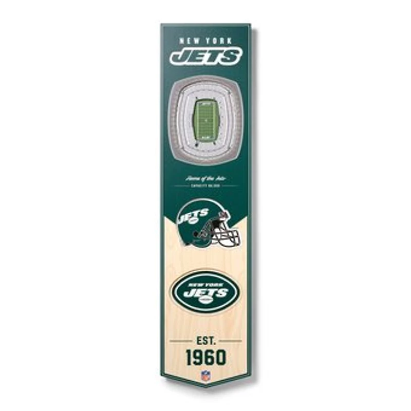 New York Jets 8'' x 32'' 3D StadiumView Banner