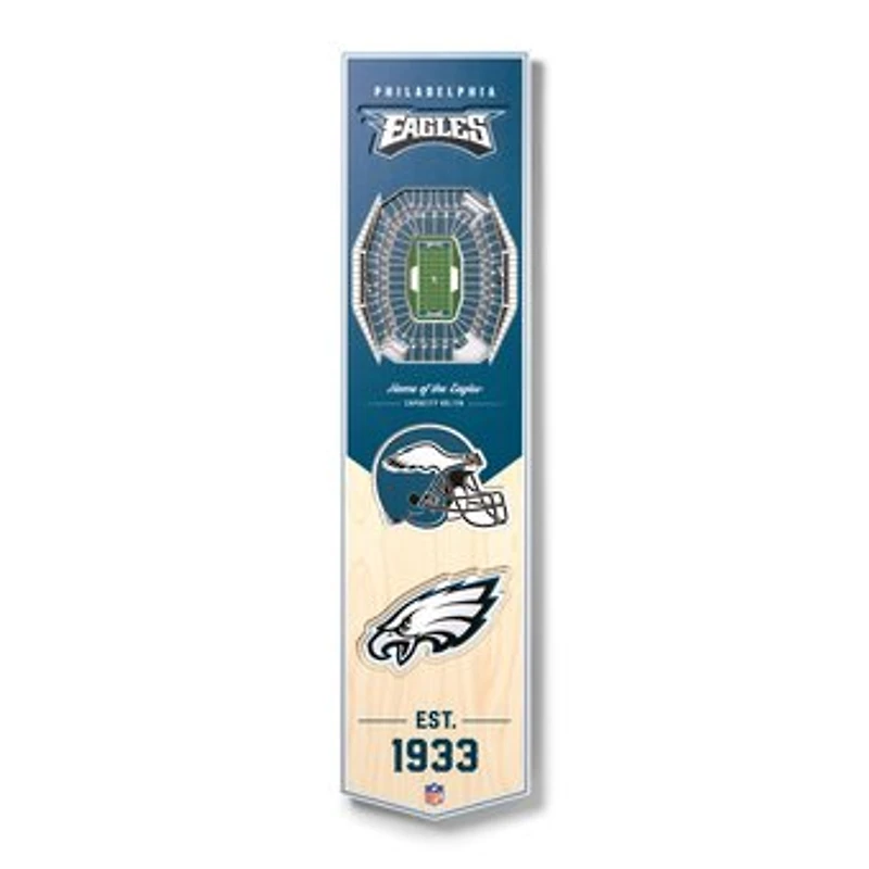Philadelphia Eagles 8'' x 32'' 3D StadiumView Banner