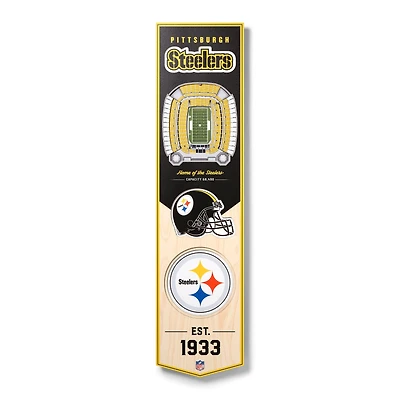 Pittsburgh Steelers 8'' x 32'' 3D StadiumView Banner
