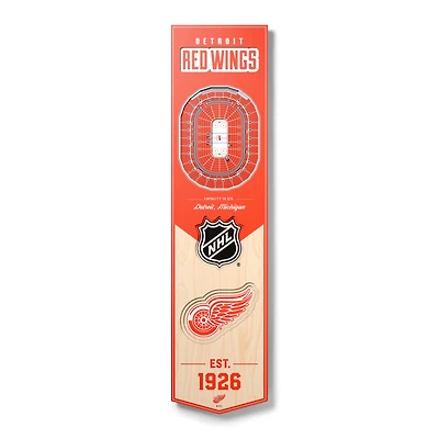 Detroit Red Wings 8'' x 32'' 3D StadiumView Banner