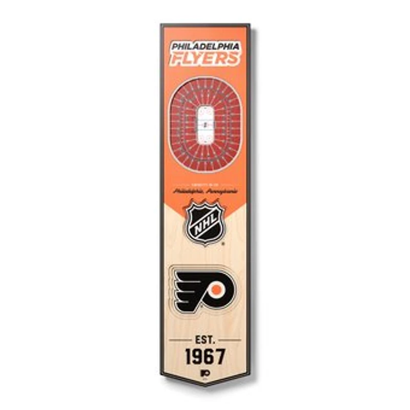 Philadelphia Flyers 8'' x 32'' 3D StadiumView Banner
