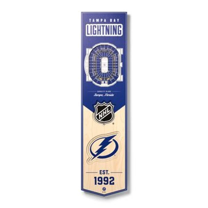 Tampa Bay Lightning 8'' x 32'' 3D StadiumView Banner