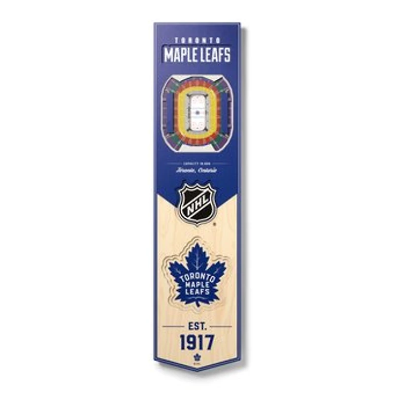 Toronto Maple Leafs 8'' x 32'' 3D StadiumView Banner