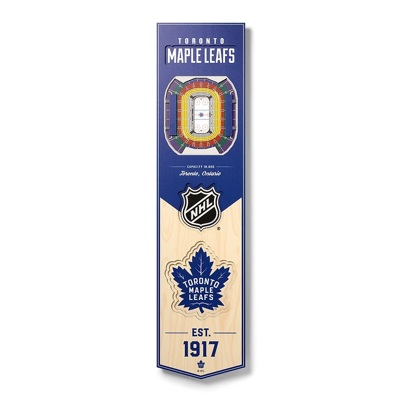 Toronto Maple Leafs 8'' x 32'' 3D StadiumView Banner