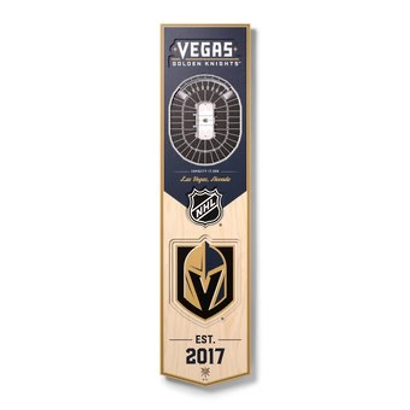Vegas Golden Knights 8'' x 32'' 3D StadiumView Banner