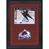 Nathan MacKinnon Colorado Avalanche Deluxe Framed Autographed 8" x 10" Navy Jersey Skating Photograph