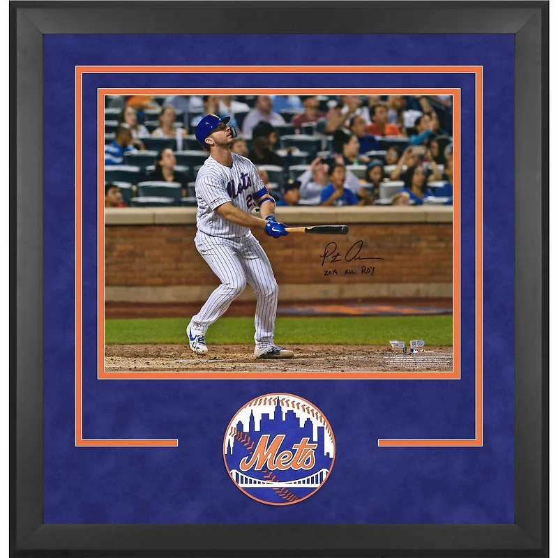 Pete Alonso New York Mets Deluxe Framed Autographed 16" x 20" Watching Home Run Photograph with "2019 NL ROY" Inscription