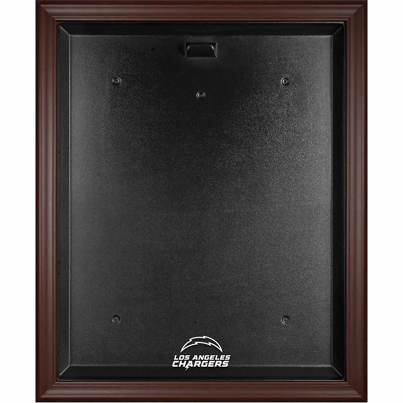 Los Angeles Chargers Brown Framed Team Logo Jersey Display Case