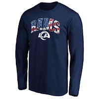 Men's Navy Los Angeles Rams Banner Wave Long Sleeve T-Shirt