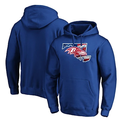 Men's Royal Baltimore Ravens Banner State Pullover Hoodie