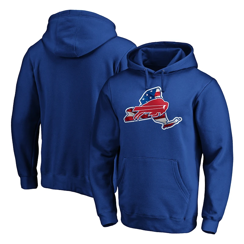 Men's Royal Buffalo Bills Banner State Pullover Hoodie