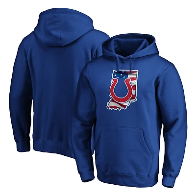 Men's Royal Indianapolis Colts Banner State Pullover Hoodie