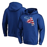 Men's Royal Miami Dolphins Banner State Pullover Hoodie