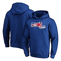 Men's Royal New England Patriots Banner State Pullover Hoodie