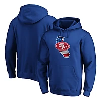 Men's Royal San Francisco 49ers Banner State Pullover Hoodie