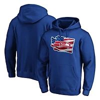 Men's Royal Seattle Seahawks Banner State Pullover Hoodie