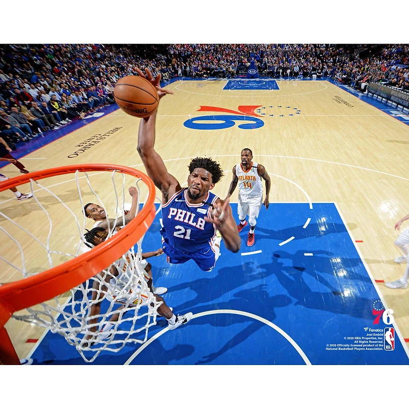 Joel Embiid Philadelphia 76ers Unsigned Dunk vs. Atlanta Hawks Photograph
