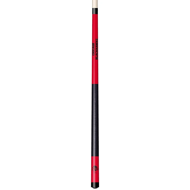 Imperial Chicago Blackhawks Team Color Laser-Etched Cue Stick